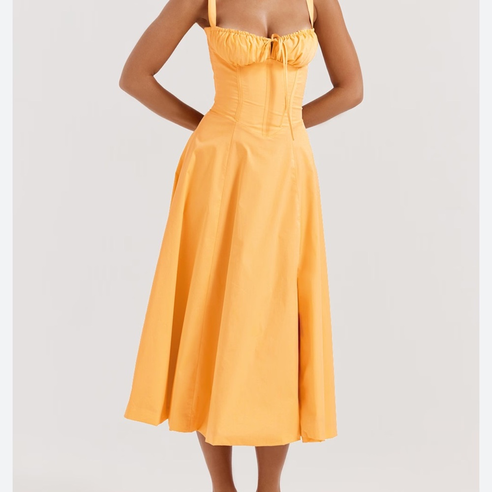 House of CB Carmen orange dress